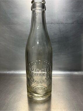MAR-DEL Bottling Company Baltimore MD Maryland 6 1/2" Slugplate Soda Bottle